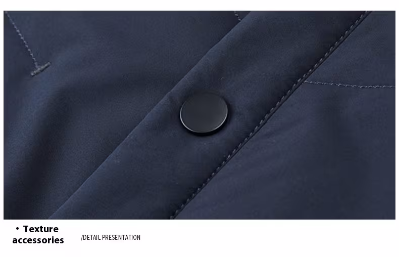 Fall Winter Men Jacket Lapel Fashion Business Lightweight Silk Cotton-padded Coat
