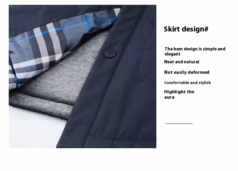 Fall Winter Men Jacket Lapel Fashion Business Lightweight Silk Cotton-padded Coat