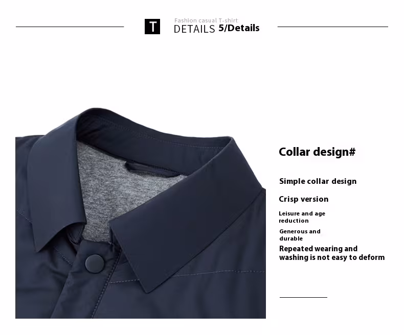 Fall Winter Men Jacket Lapel Fashion Business Lightweight Silk Cotton-padded Coat