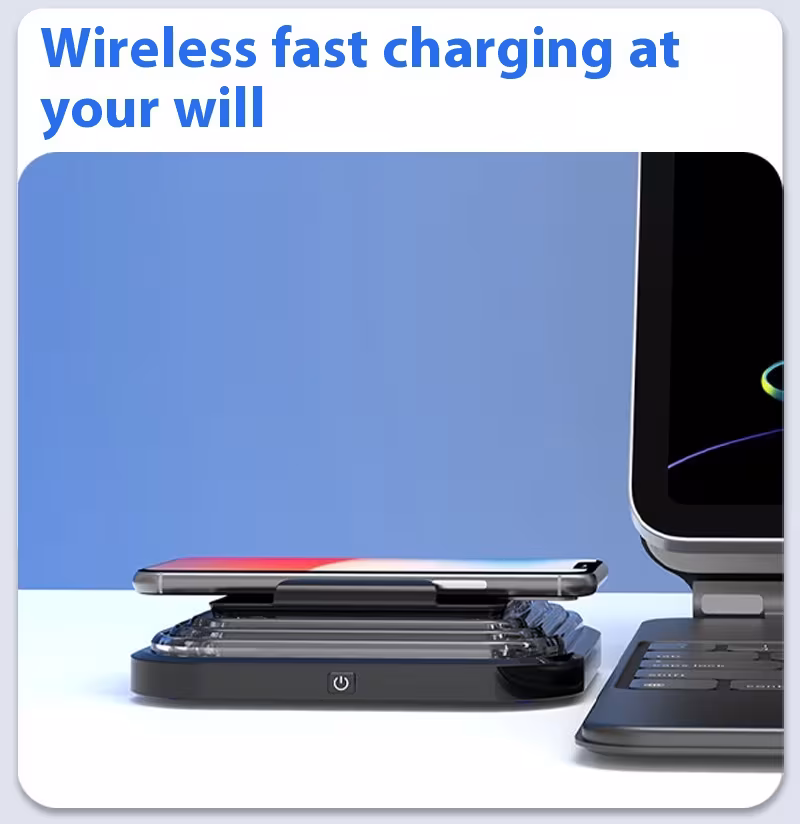 Smart Wireless Charger Seven-color Ambience Light
