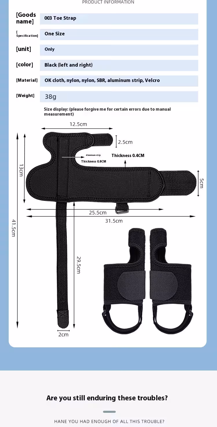 Adjustable Day And Night Use Toe Fixed Strap