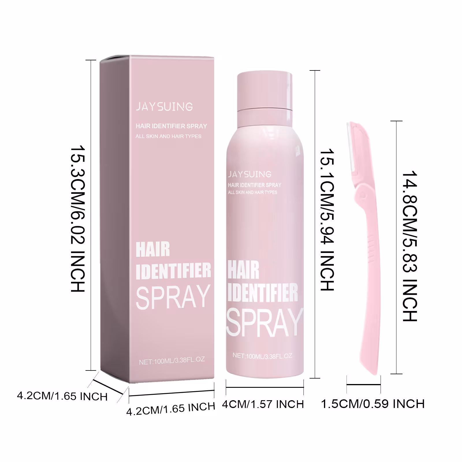 Hair Identifier Spray Set For Face Shaving Moisturizing Dermaplaner Spray For Face Shaving Skin Care