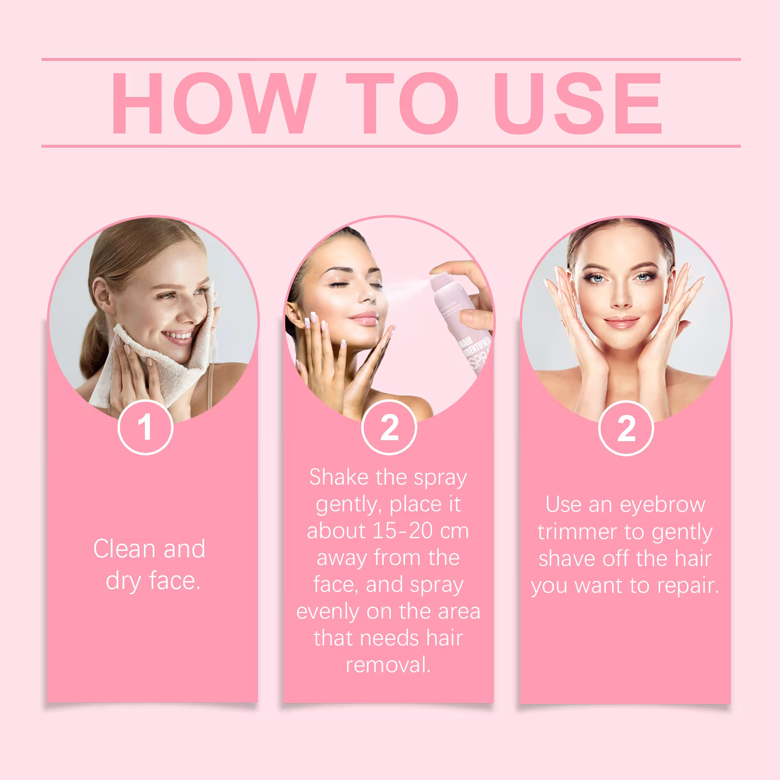 Hair Identifier Spray Set For Face Shaving Moisturizing Dermaplaner Spray For Face Shaving Skin Care