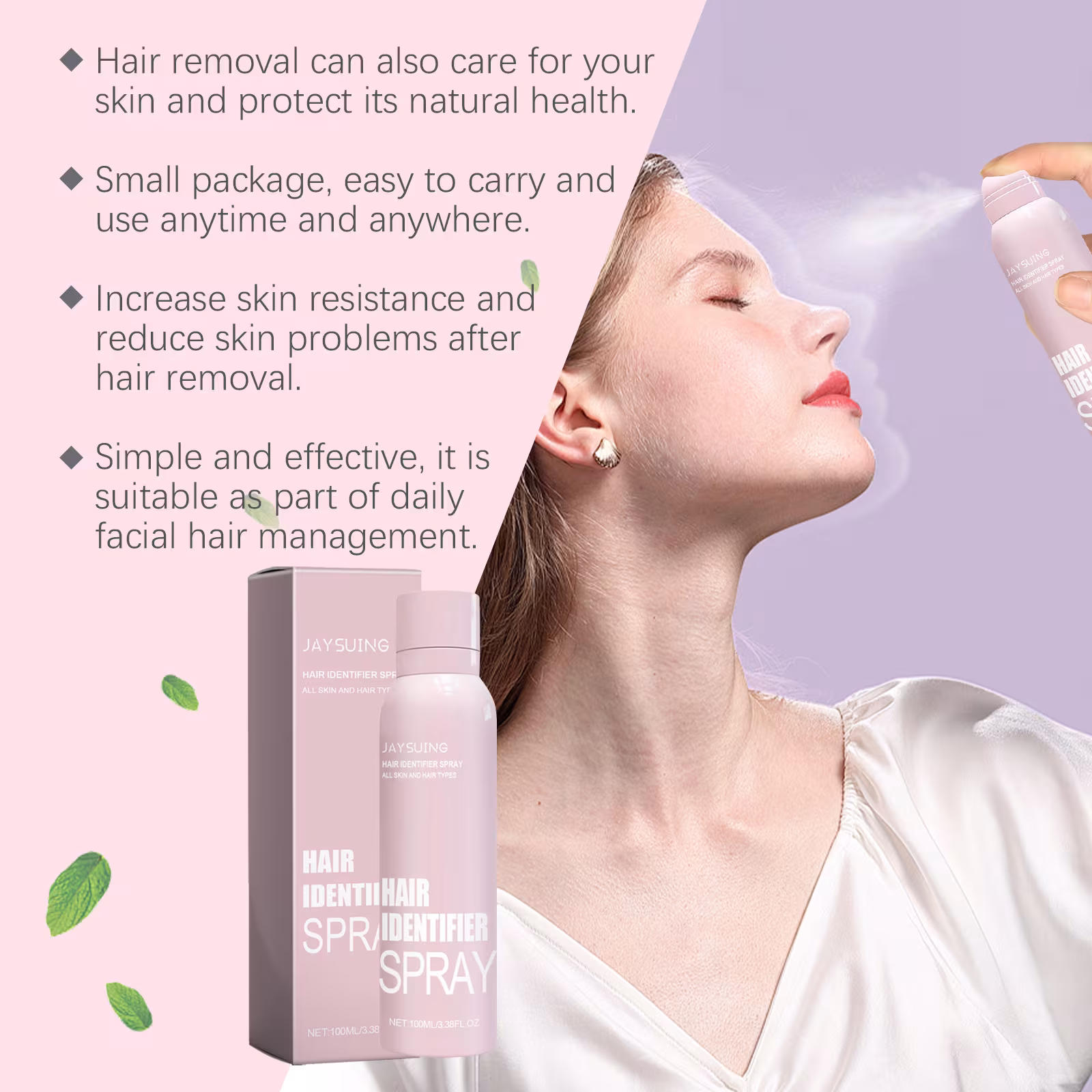 Hair Identifier Spray Set For Face Shaving Moisturizing Dermaplaner Spray For Face Shaving Skin Care