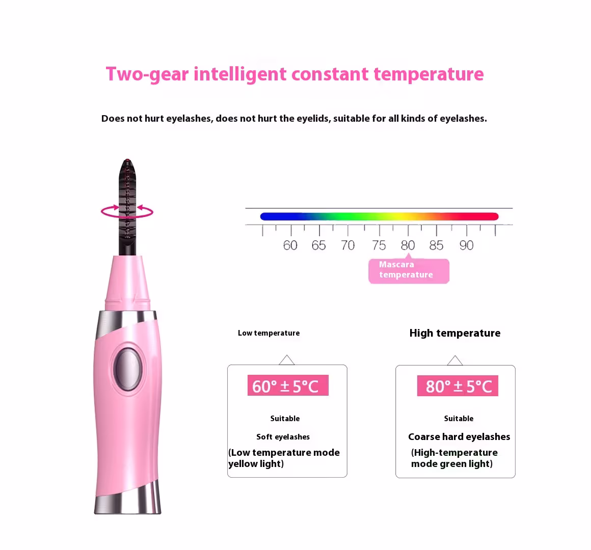 Eyelash Curling Electric Ironing Eyelash Curler Beauty Tools Quick Shaping