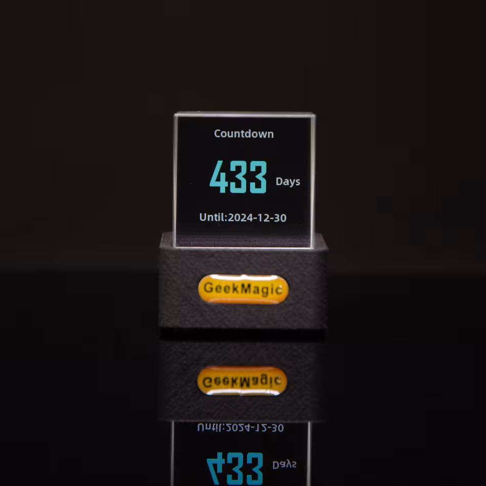 Trendy Mini Transparent WiFi Weather Clock Decoration Display