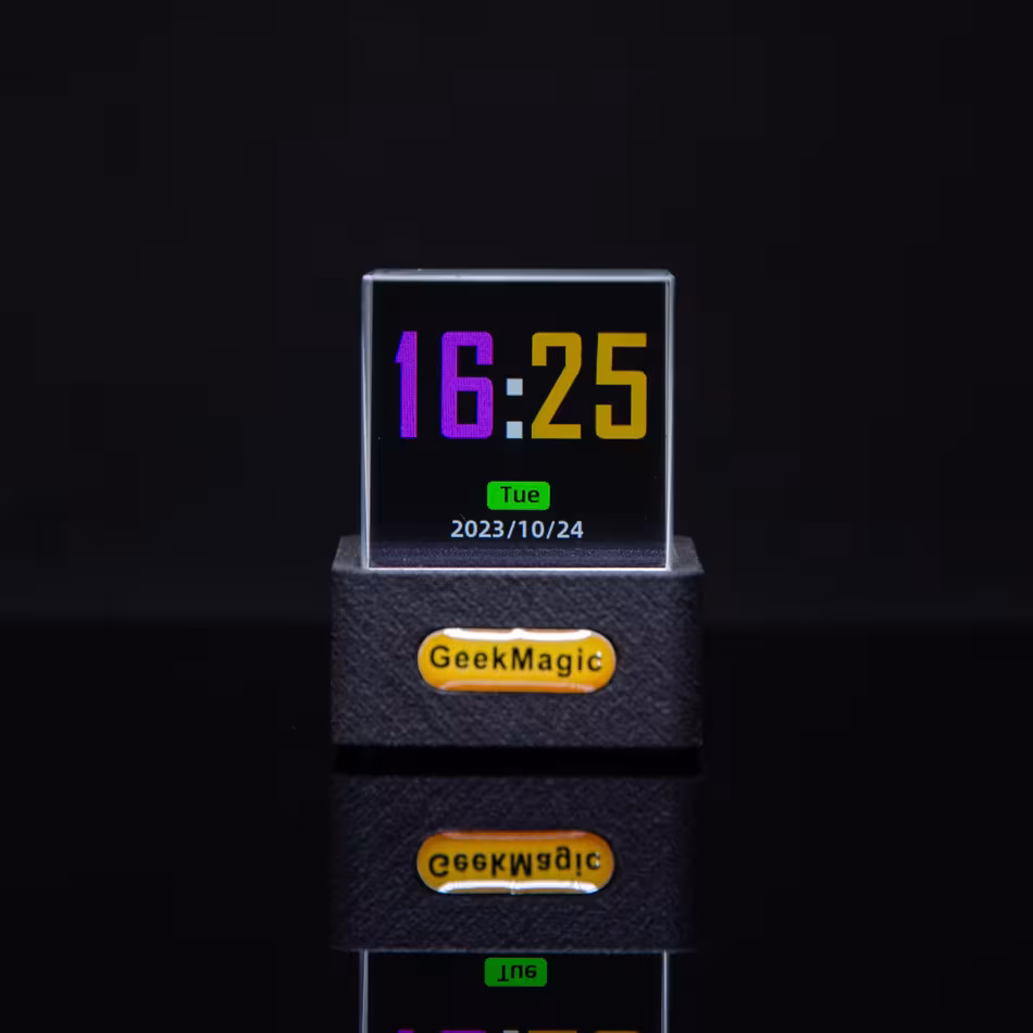 Trendy Mini Transparent WiFi Weather Clock Decoration Display