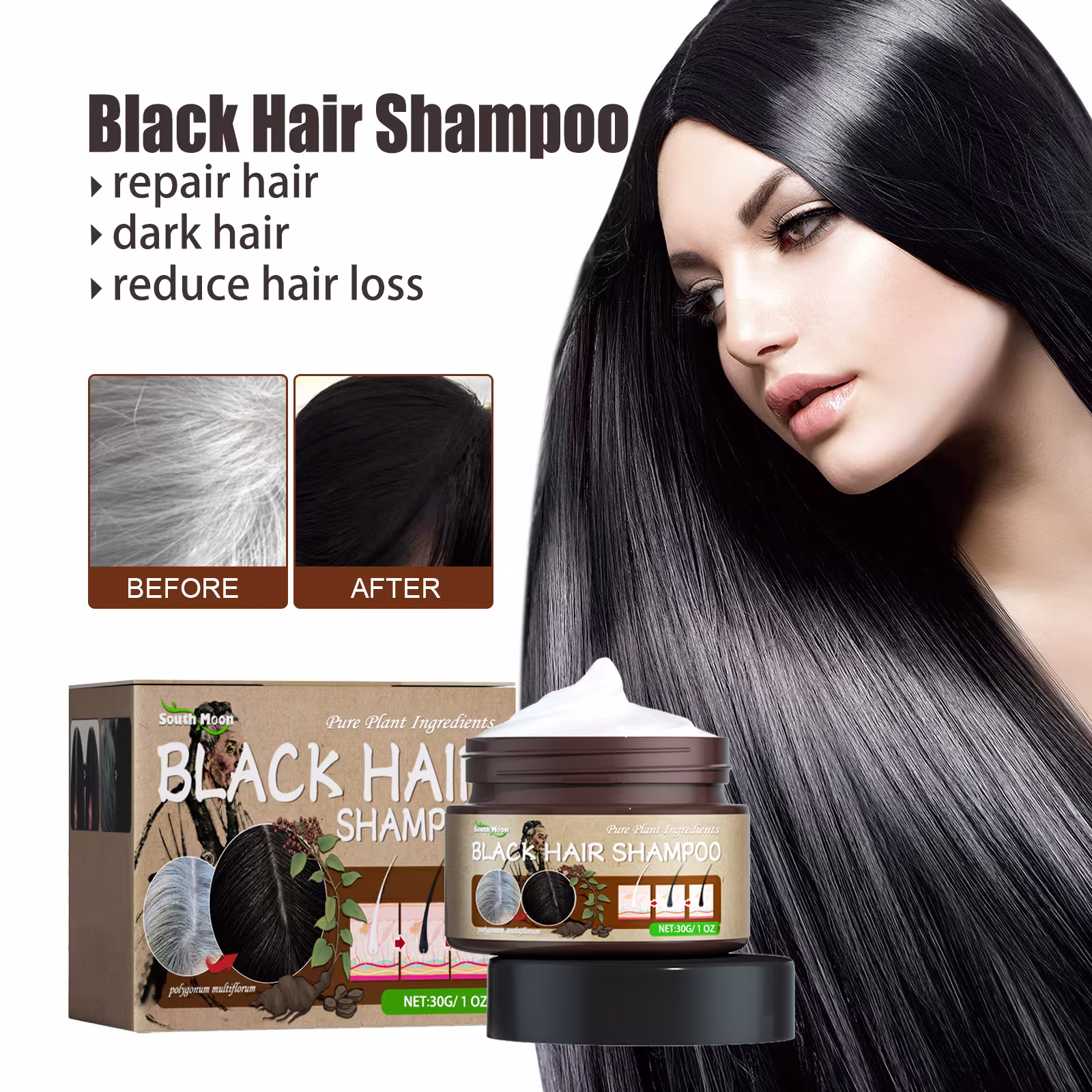 Deep Repair Hair Care Dandruff Removal Itching Relieving Shampoo