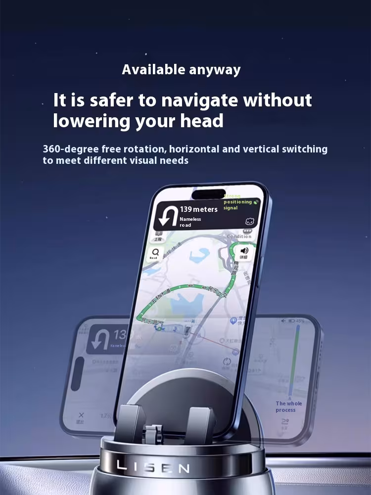Automobile Instrument Panel 360 Degree Rotatable Non-slip Mobile Phone Holder
