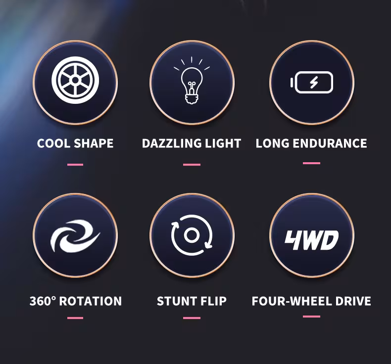 Remote Control Stunt Car Light Wheel Swing Arm Double-sided Rolling Car Toy