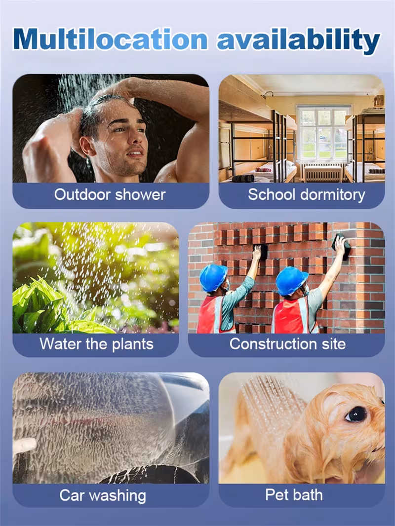 Outdoor Camping Shower Portable Electric Shower Gadgets Waterproof 5000mAh Rechargeable Battery Powered For Hiking Traveling