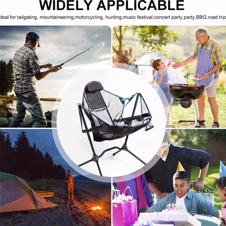 Outdoor Camping Rocking Chair Portable Folding Chairs