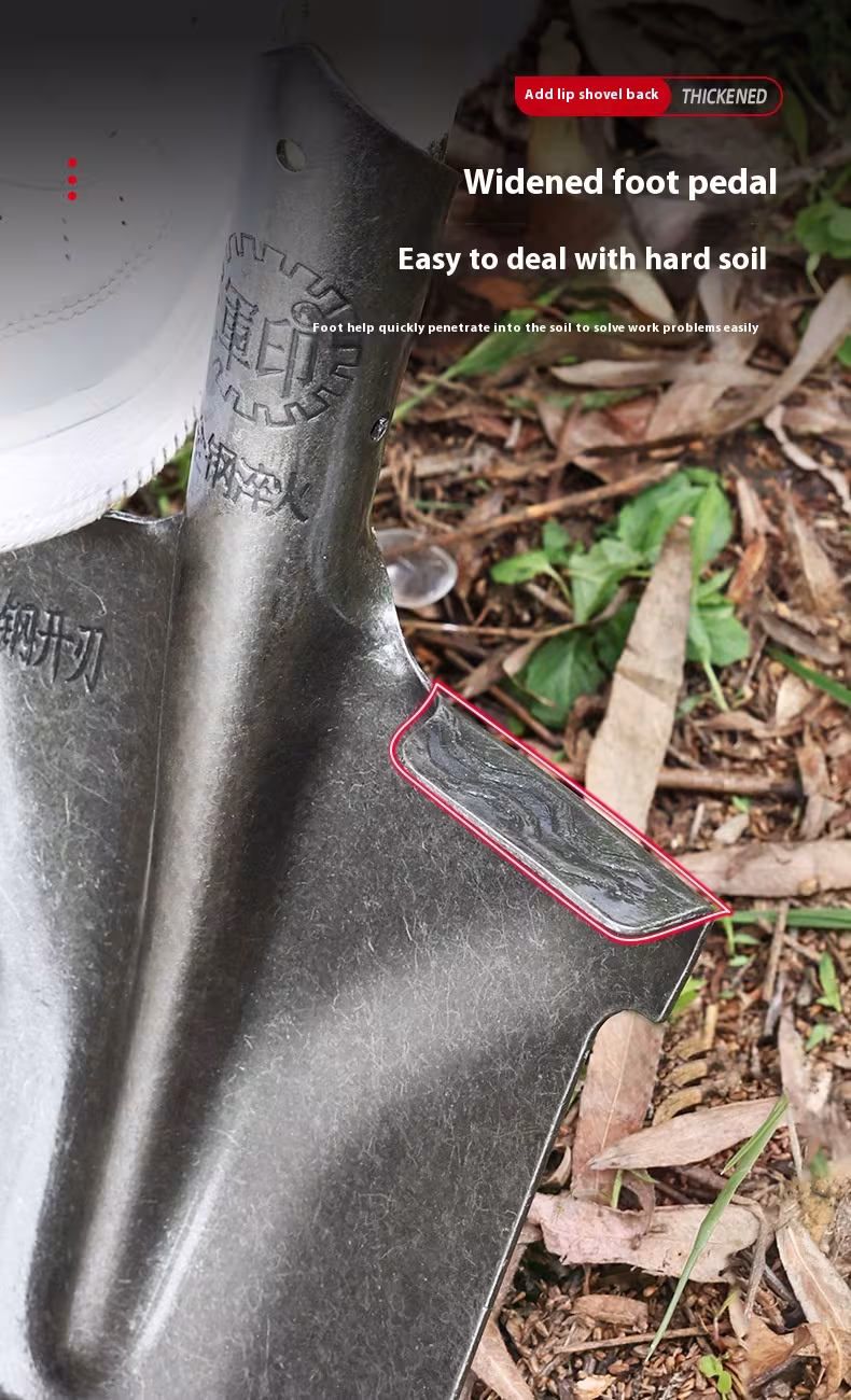 Military Seal Steel Spade Tip Shovel Spade Manganese Steel Thickened