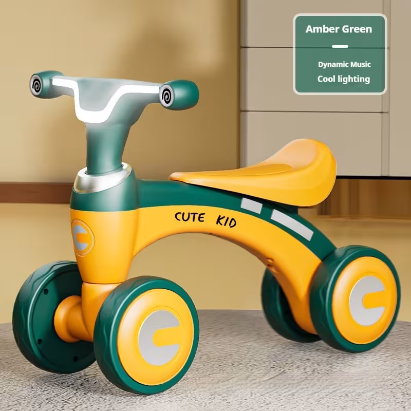 Stepless Four-wheel Children's Balance Bike