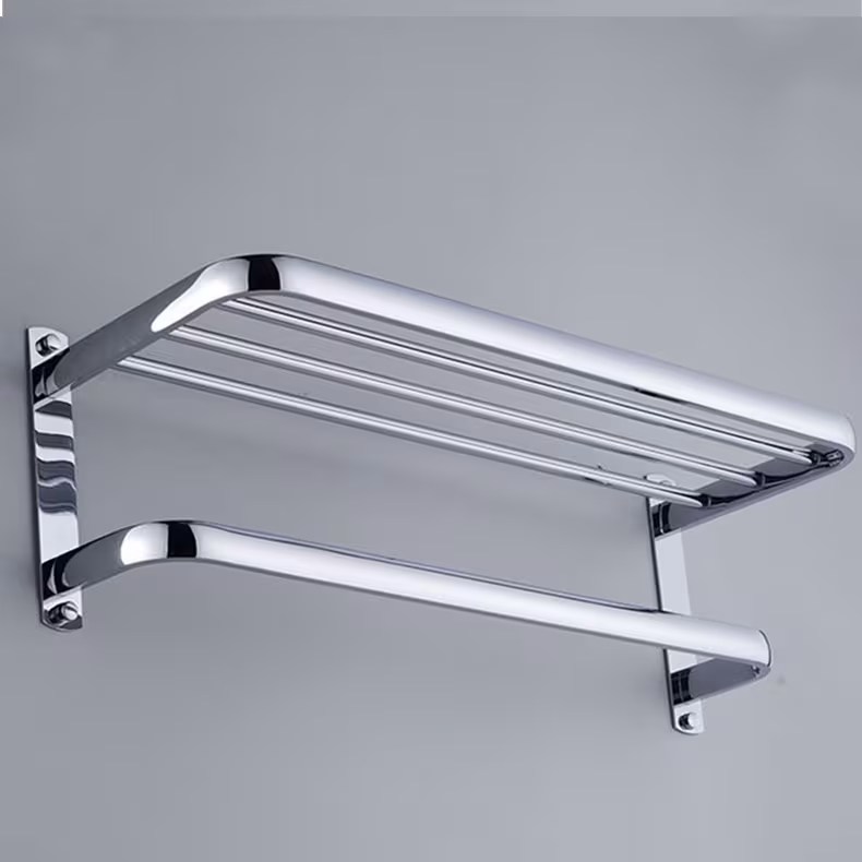 Stainless Steel Hooks Suit Bath Towel Rack