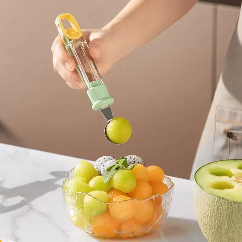 Fruit Baller Scoop Melon Baller Scoop Fruit Ball Cutter Ergonomic Grip Watermelon Scooper Spoon Fruit Scooper And Baller Cookie Kitchen Gadgets