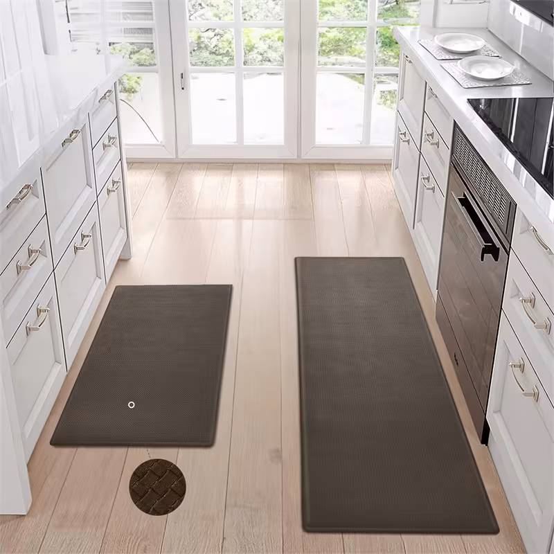 Kitchen Floor Mat Two-piece Set Of Non-slip, Waterproof And Easy To Scrub For Home, Kitchen