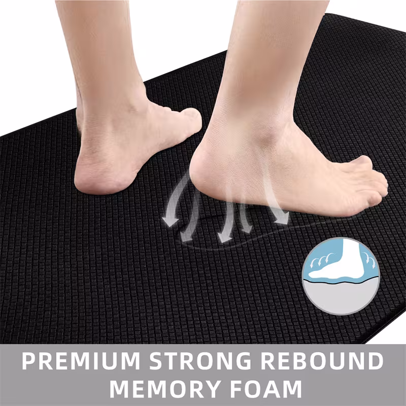 Kitchen Floor Mat Two-piece Set Of Non-slip, Waterproof And Easy To Scrub For Home, Kitchen