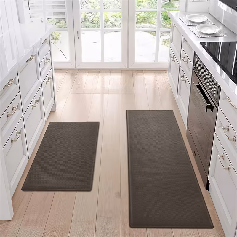 Kitchen Floor Mat Two-piece Set Of Non-slip, Waterproof And Easy To Scrub For Home, Kitchen