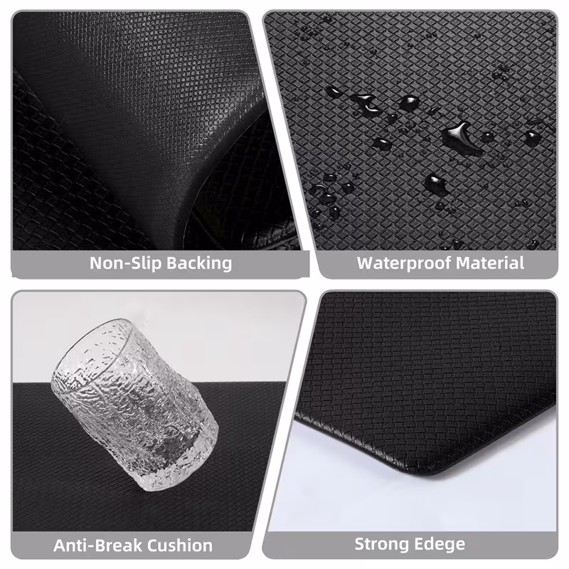 Kitchen Floor Mat Two-piece Set Of Non-slip, Waterproof And Easy To Scrub For Home, Kitchen