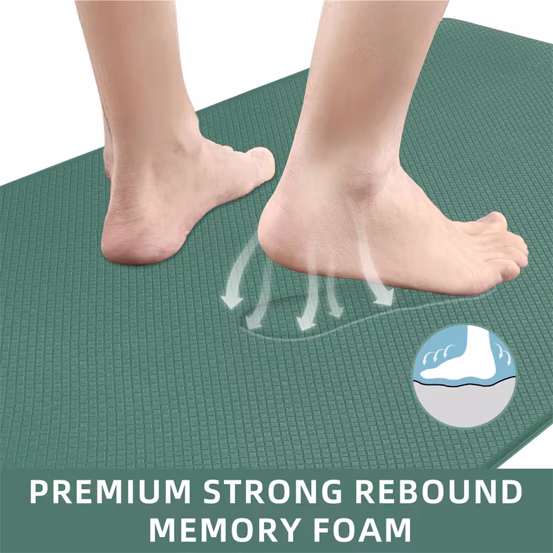 Kitchen Floor Mat Two-piece Set Of Non-slip, Waterproof And Easy To Scrub For Home, Kitchen
