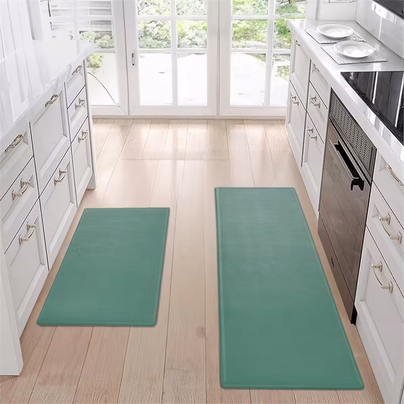 Kitchen Floor Mat Two-piece Set Of Non-slip, Waterproof And Easy To Scrub For Home, Kitchen