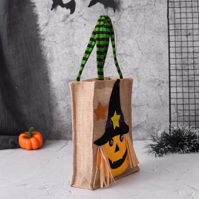 Halloween Candy Tote Bag For Kids Funny Creative Witch Skull Pumpkin Gift Handbag Small Jewelry Props Shopping Bags