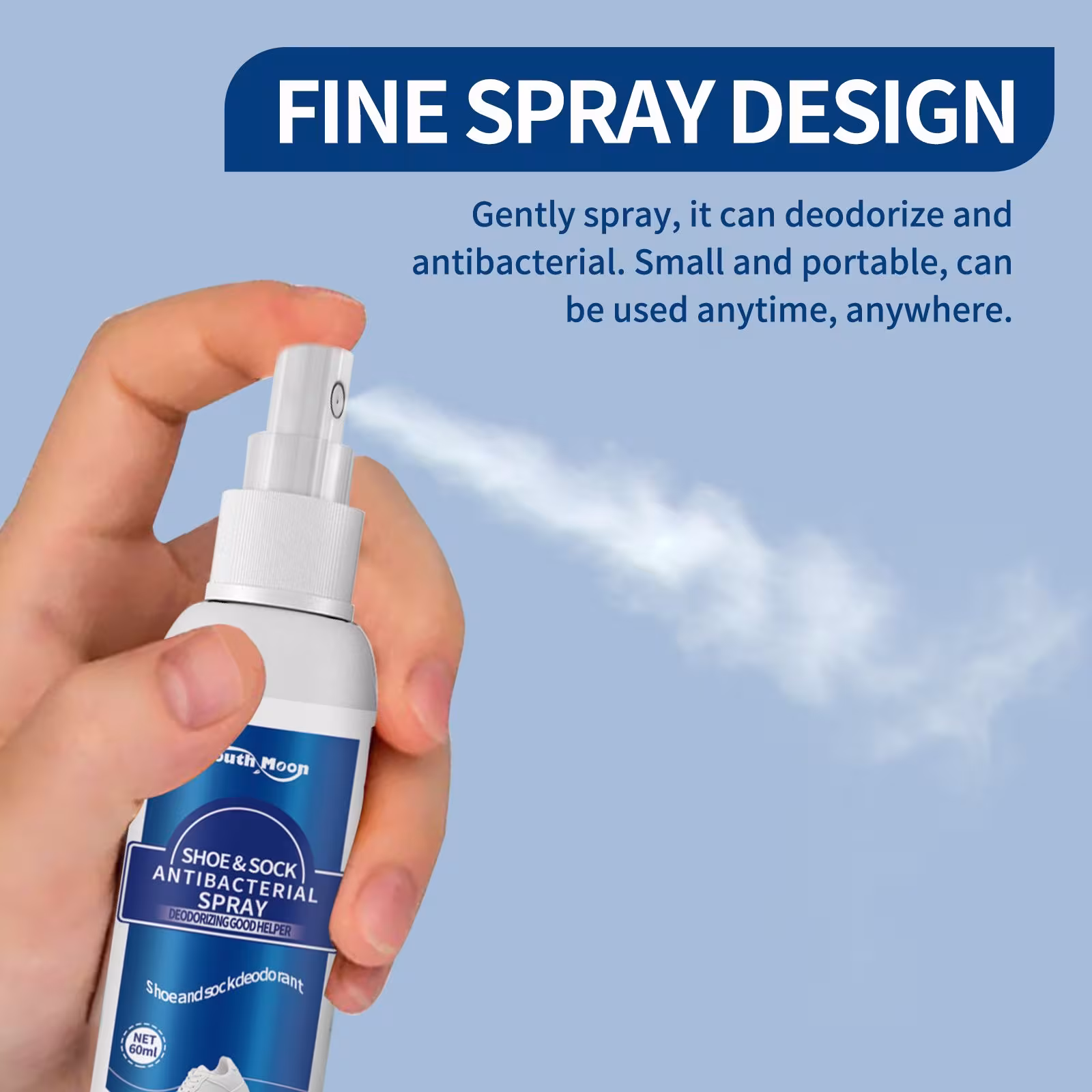 South Moon Shoe And Sock Deodorizing Spray Shoe And Sock Cleaner Sweaty Feet Odor Remover Dry Shoe Cabinet Freshener