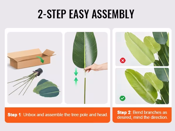 Artificial Birds Of Paradise Tree, 5 FT Tall Faux Plant, PE Material & Anti-Tip Tilt Protection Low-Maintenance Plant, Lifelike Green Fake Tree For Home Office Warehouse Decor Indoor Outdoor