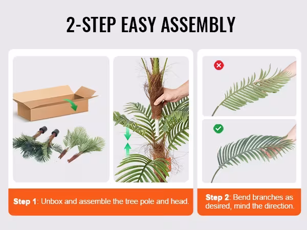 Artificial Palm Tree, 4 FT Tall Faux Plant, Secure PE Material & Anti-Tip Tilt Protection Low-Maintenance Plant, Lifelike Green Fake Tree For Home Office Warehouse Decor Indoor Outdoor