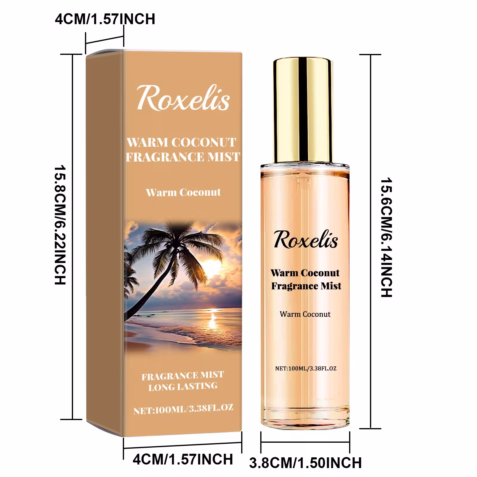 Roxelis Coconut Passionate Perfume Spray Lasting Fragrance