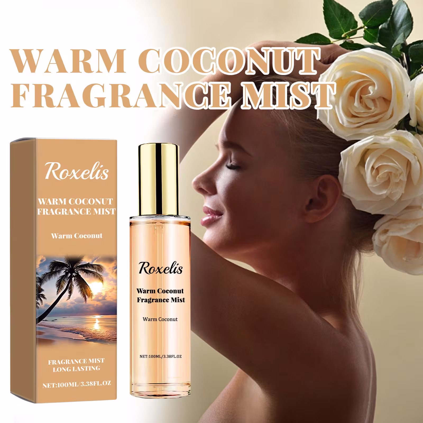 Roxelis Coconut Passionate Perfume Spray Lasting Fragrance