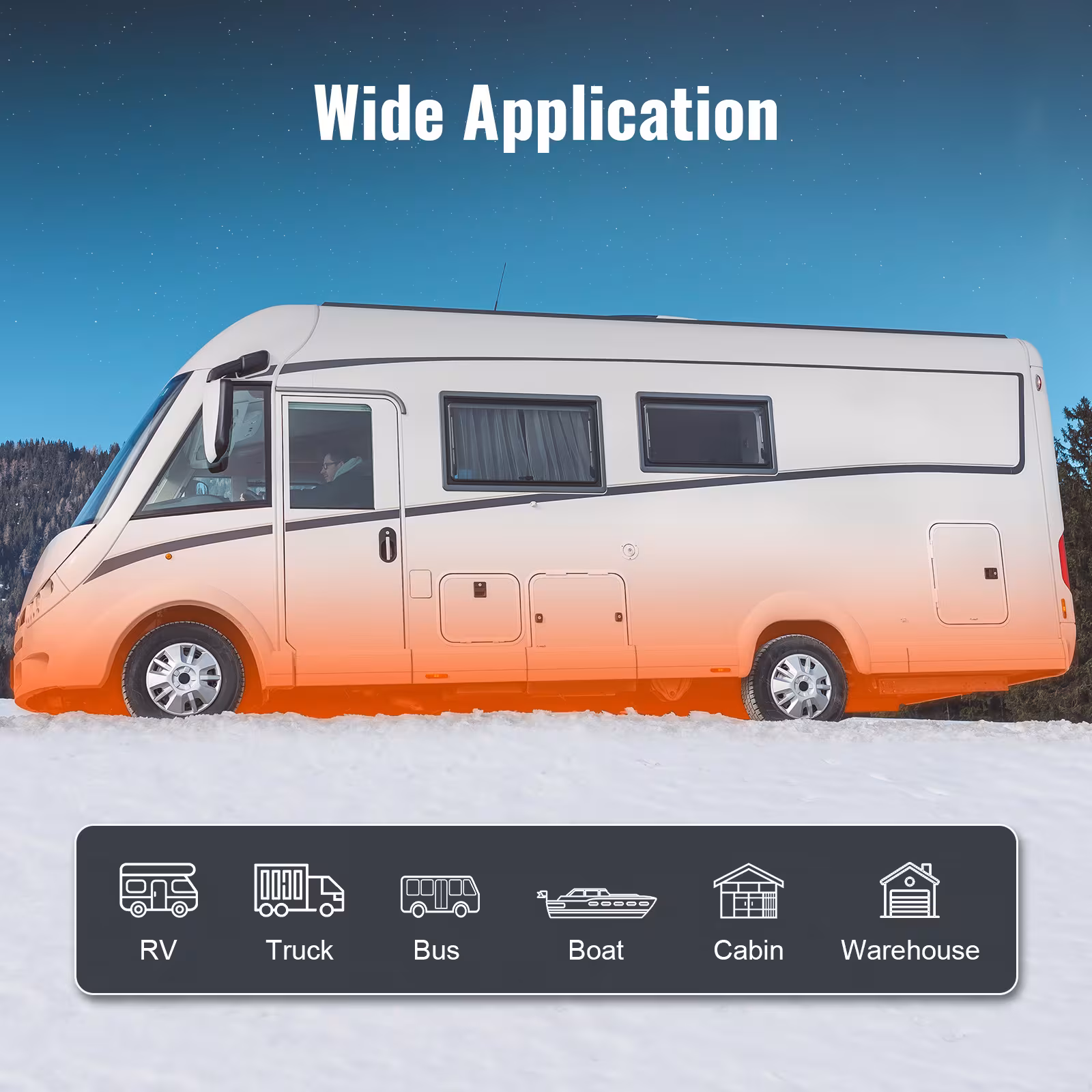 Air Heater 12V 2KW Bluetooth App LCD Display For Car Bus RV Indoors