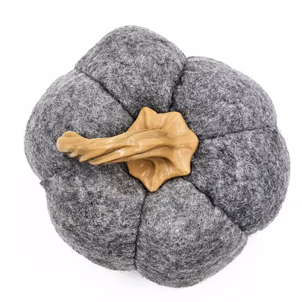 Set Of 3, 8.3x8.3x5.5 Gray Pumpkin, Pumpkin Ornament Decor For Holiday Harvest Festival Fall Festival Thanksgiving