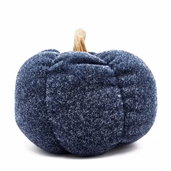A Set Of 3 Deep Blue Pumpkin Decorations