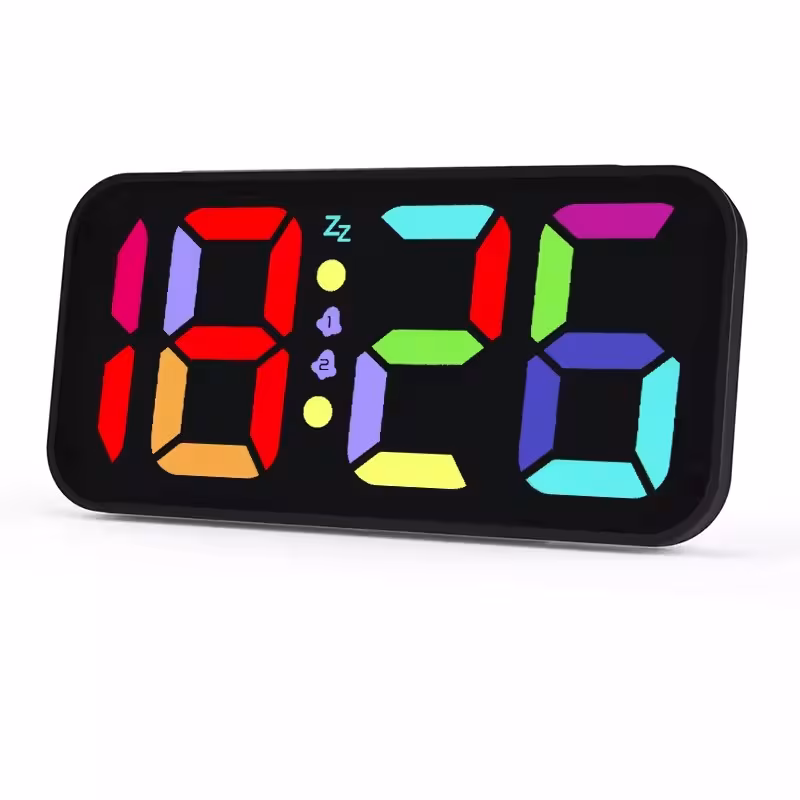 LED Mirror Large Display Table Clock, Suitable For Bedroom, Home, Living Room, Office