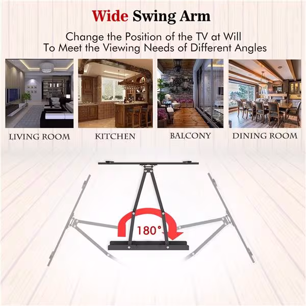 32-70 Inch Double Swing Large Base TV Stand