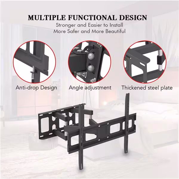 32-70 Inch Double Swing Large Base TV Stand