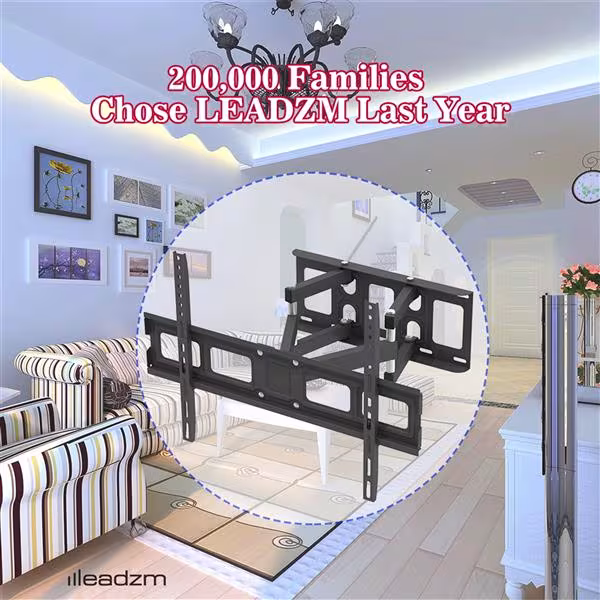 32-70 Inch Double Swing Large Base TV Stand