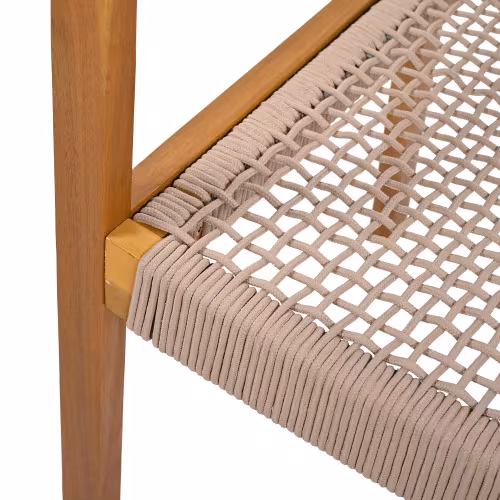 BRAIDED DINING CHAIR Light Brown