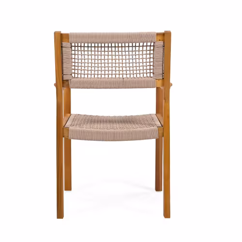 BRAIDED DINING CHAIR Light Brown