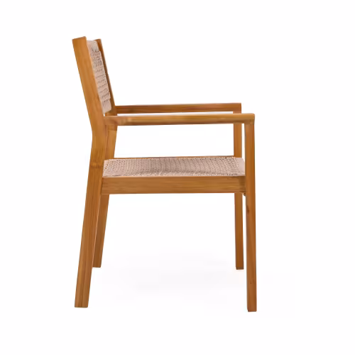 BRAIDED DINING CHAIR Light Brown