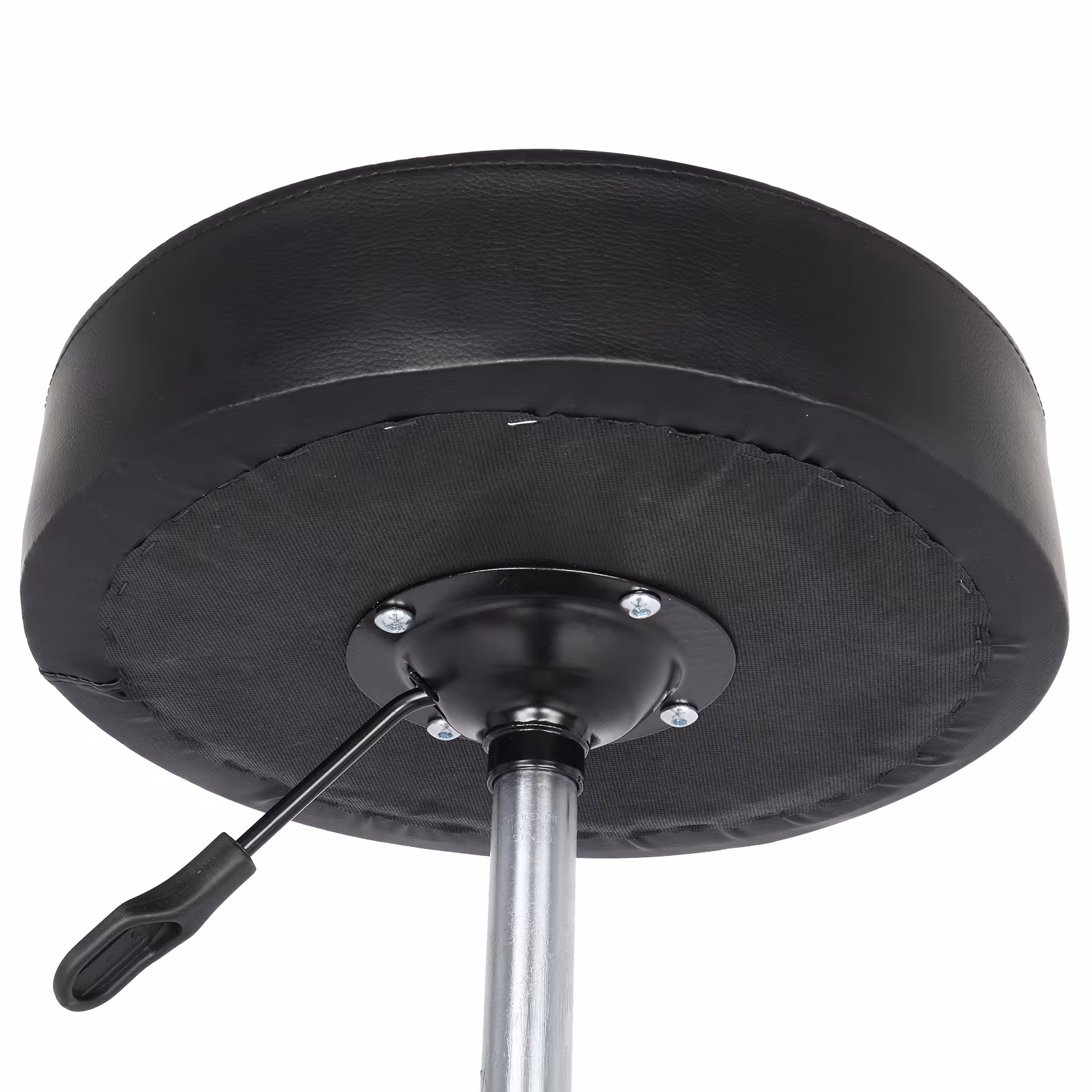 Semi-PU Leather SGS Certified Air Bar Shaped Cotton 8cm Thickness Nylon Wheel 150kg Black Technician Stool Round Cushion