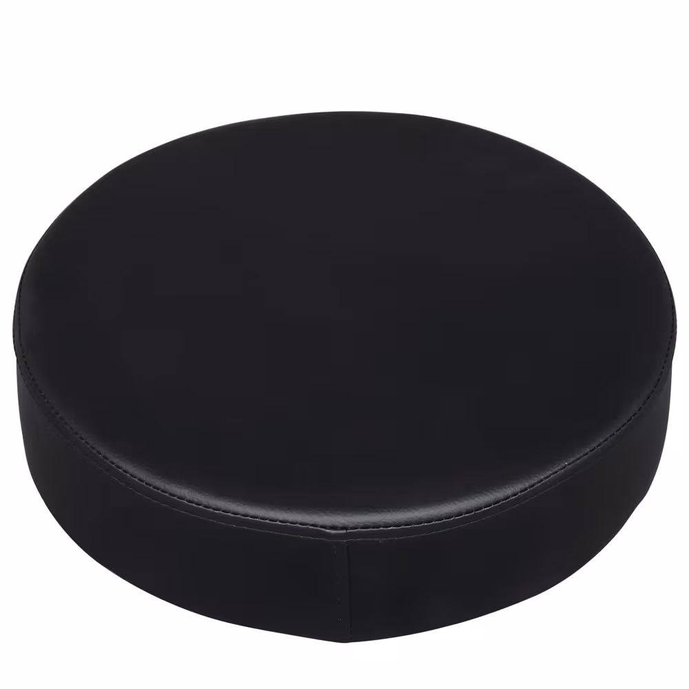 Semi-PU Leather SGS Certified Air Bar Shaped Cotton 8cm Thickness Nylon Wheel 150kg Black Technician Stool Round Cushion