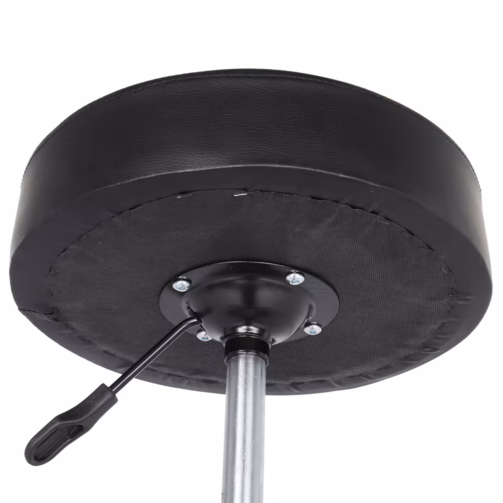 Semi-PU Leather SGS Certified Air Bar Shaped Cotton 8cm Thickness Nylon Wheel 150kg Black Technician Stool Round Cushion