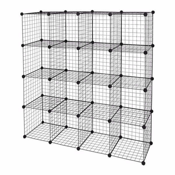 16 Grid Iron Mesh Material Storage Rack
