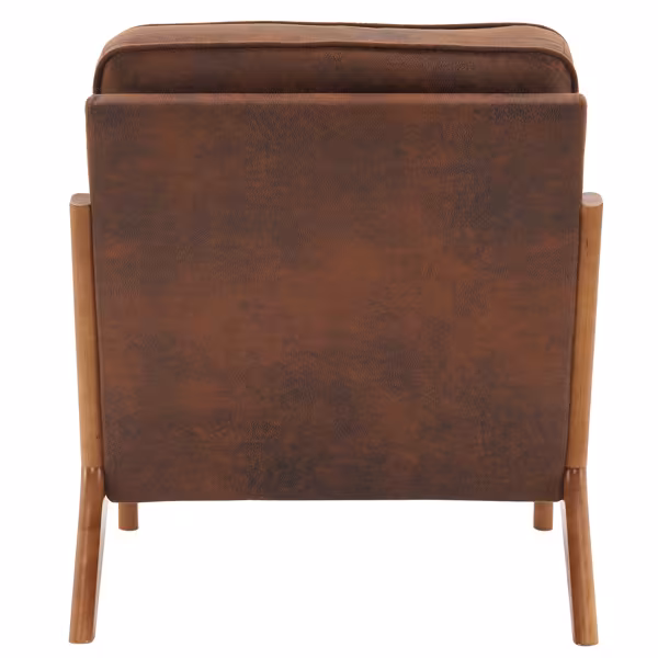 Armrests, Single Lounge Chair, Oak, Upholstered, Foil Stamping Cloth, Orange, Interior Lounge Chair, N101
