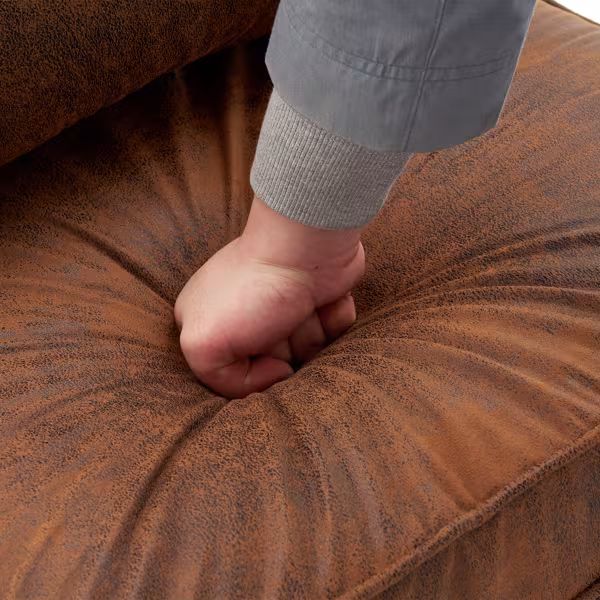Armrests, Single Lounge Chair, Oak, Upholstered, Foil Stamping Cloth, Orange, Interior Lounge Chair, N101