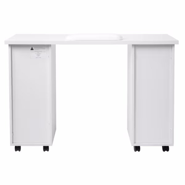 White 120X54X81cm One Door Four Drawers Computer Desk Nail Art Table 1PC