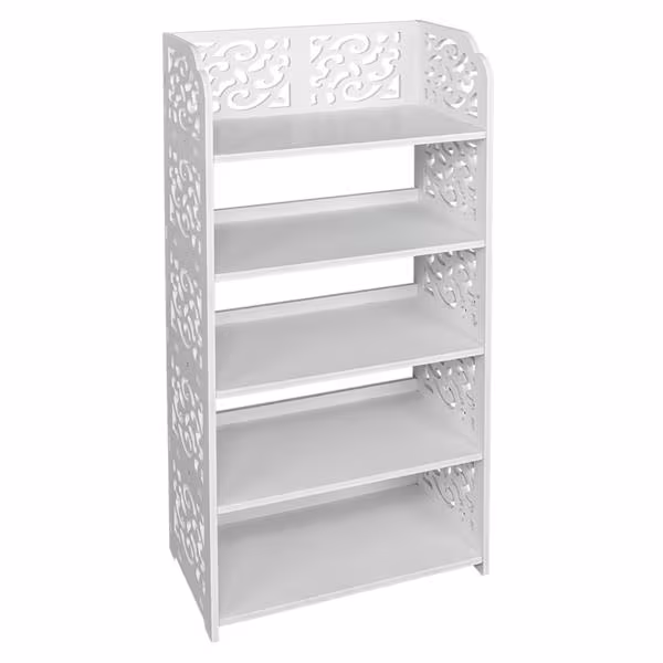 WPC - 5 Layers Carved Shoe Rack - A - 42X24X80cm